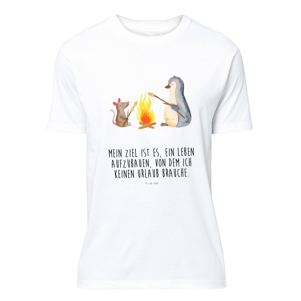 T-Shirt Standard Pinguin Lagerfeuer T-Shirt, Shirt, Tshirt, Lustiges T-Shirt, T-Shirt mit Spruch, Party, Junggesellenabschied, Jubiläum, Geburstag, Herrn, Damen, Männer, Frauen, Schlafshirt, Nachthemd, Sprüche, Pinguin, Maus, Pinguine, Lagerfeuer, Leben, Arbeit, Job, Motivation, Büro, Büroalltag, Lebensspruch, Lebensmotivation, Neustart, Liebe, grillen, Feuer, Marshmallows