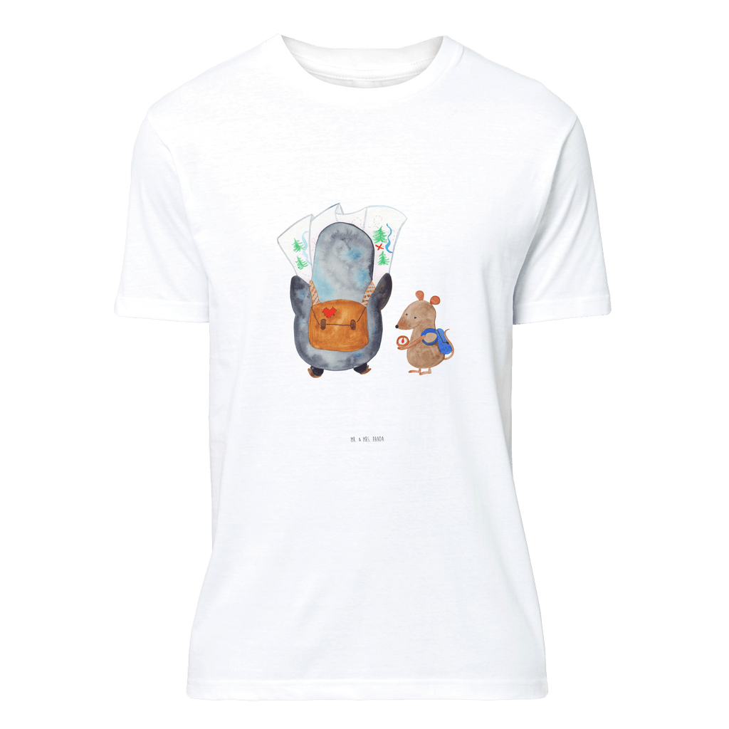 T-Shirt Standard Pinguin & Maus Wanderer T-Shirt, Shirt, Tshirt, Lustiges T-Shirt, T-Shirt mit Spruch, Party, Junggesellenabschied, Jubiläum, Geburstag, Herrn, Damen, Männer, Frauen, Schlafshirt, Nachthemd, Sprüche, Pinguin, Pinguine, Abenteurer, Abenteuer, Roadtrip, Ausflug, Wanderlust, wandern