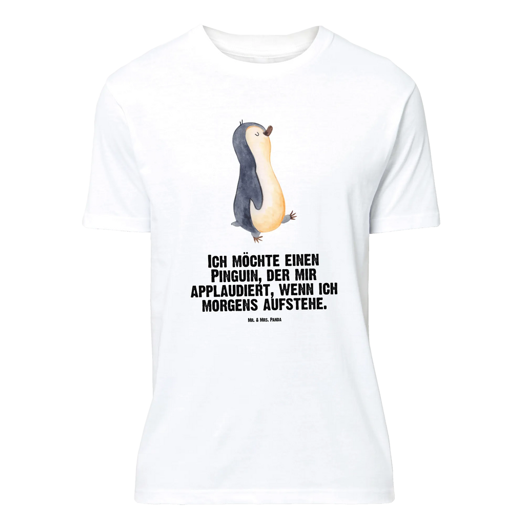 T-Shirt Standard Pinguin marschierend T-Shirt, Shirt, Tshirt, Lustiges T-Shirt, T-Shirt mit Spruch, Party, Junggesellenabschied, Jubiläum, Geburstag, Herrn, Damen, Männer, Frauen, Schlafshirt, Nachthemd, Sprüche, Pinguin, Pinguine, Frühaufsteher, Langschläfer, Bruder, Schwester, Familie