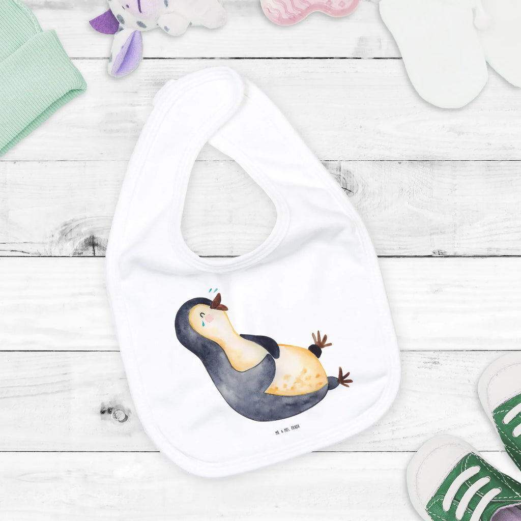 Organic Babylätzchen Pinguin Lachen Baby, Lätzchen, Spucktuch, Sabberlätzchen, Klettlätzchen, Babygeschenk, Baby Lätzchen, Geschenk für Geburt, Geschenk zur Geburt, Baby Spucktuch, Babyausstattung, Geschenkidee für Babyparty, Pinguin, Pinguine, lustiger Spruch, Optimismus, Fröhlich, Lachen, Humor, Fröhlichkeit