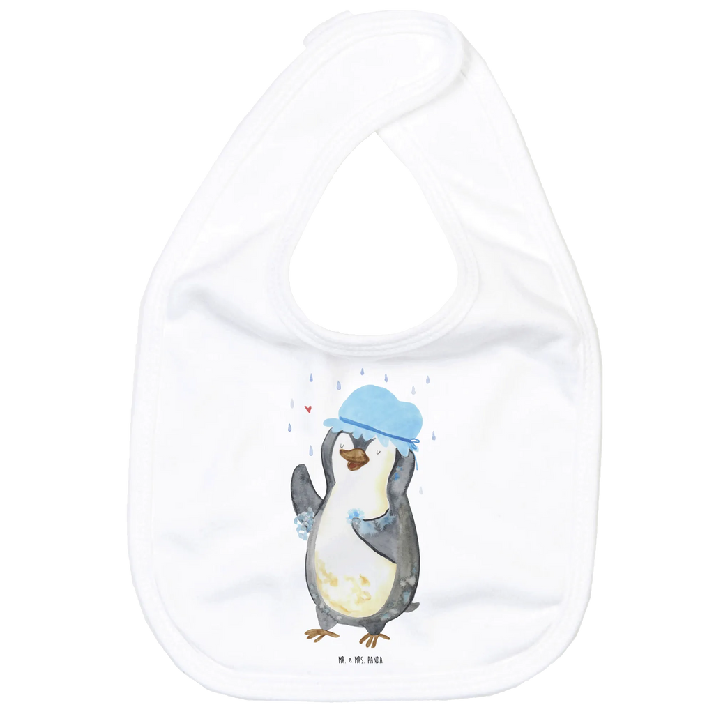 Organic Babylätzchen Pinguin Duschen Baby, Lätzchen, Spucktuch, Sabberlätzchen, Klettlätzchen, Babygeschenk, Baby Lätzchen, Geschenk für Geburt, Geschenk zur Geburt, Baby Spucktuch, Babyausstattung, Geschenkidee für Babyparty, Pinguin, Pinguine, Dusche, duschen, Lebensmotto, Motivation, Neustart, Neuanfang, glücklich sein