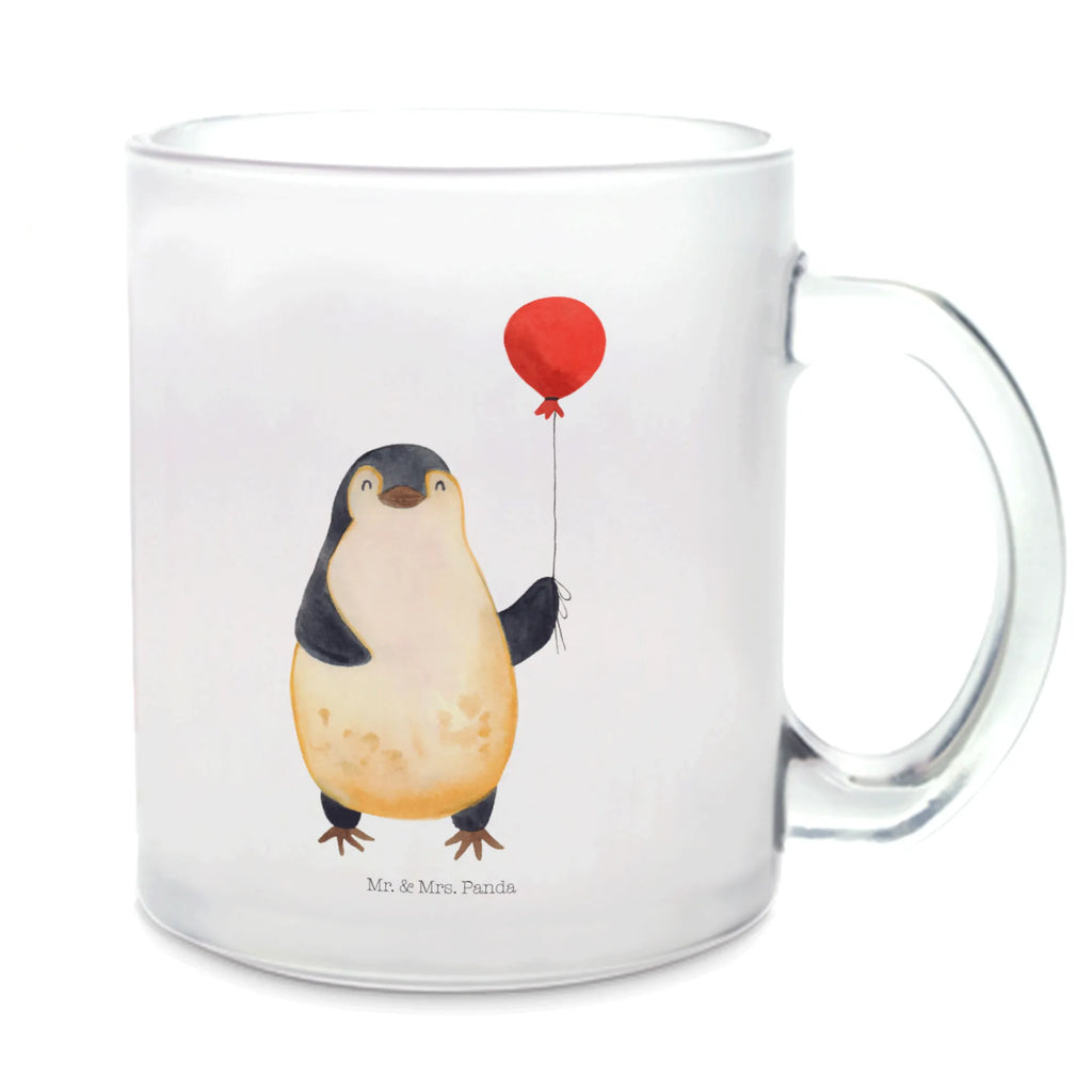 Teetasse Pinguin Luftballon Teetasse, Teeglas, Teebecher, Tasse mit Henkel, Tasse, Glas Teetasse, Teetasse aus Glas, Pinguin, Pinguine, Luftballon, Tagträume, Lebenslust, Geschenk Freundin, Geschenkidee, beste Freundin, Motivation, Neustart, neues Leben, Liebe, Glück