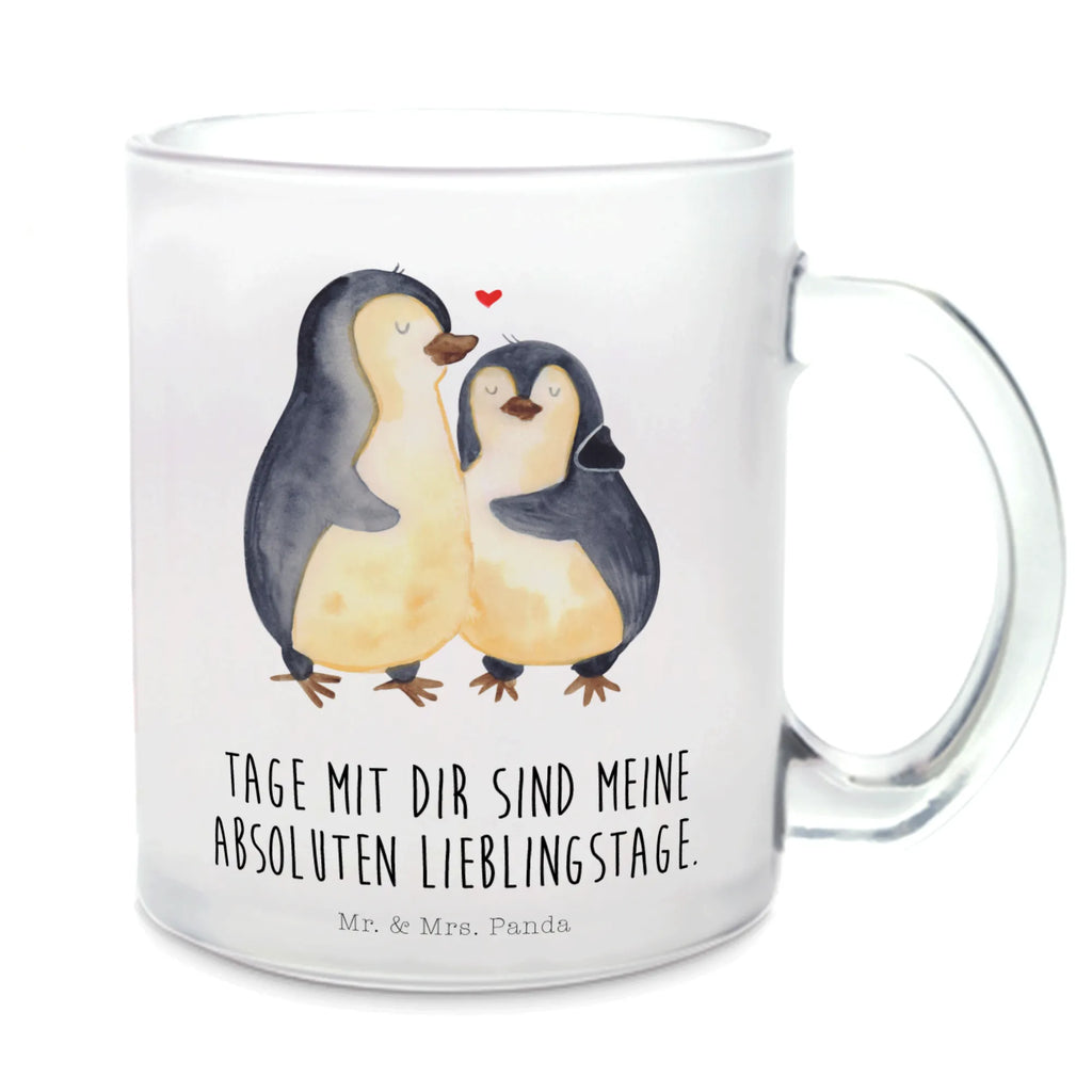 Teetasse Pinguin umarmend Teetasse, Teeglas, Teebecher, Tasse mit Henkel, Tasse, Glas Teetasse, Teetasse aus Glas, Pinguin, Liebe, Liebespaar, Liebesbeweis, Liebesgeschenk, Verlobung, Jahrestag, Hochzeitstag, Hochzeit, Hochzeitsgeschenk