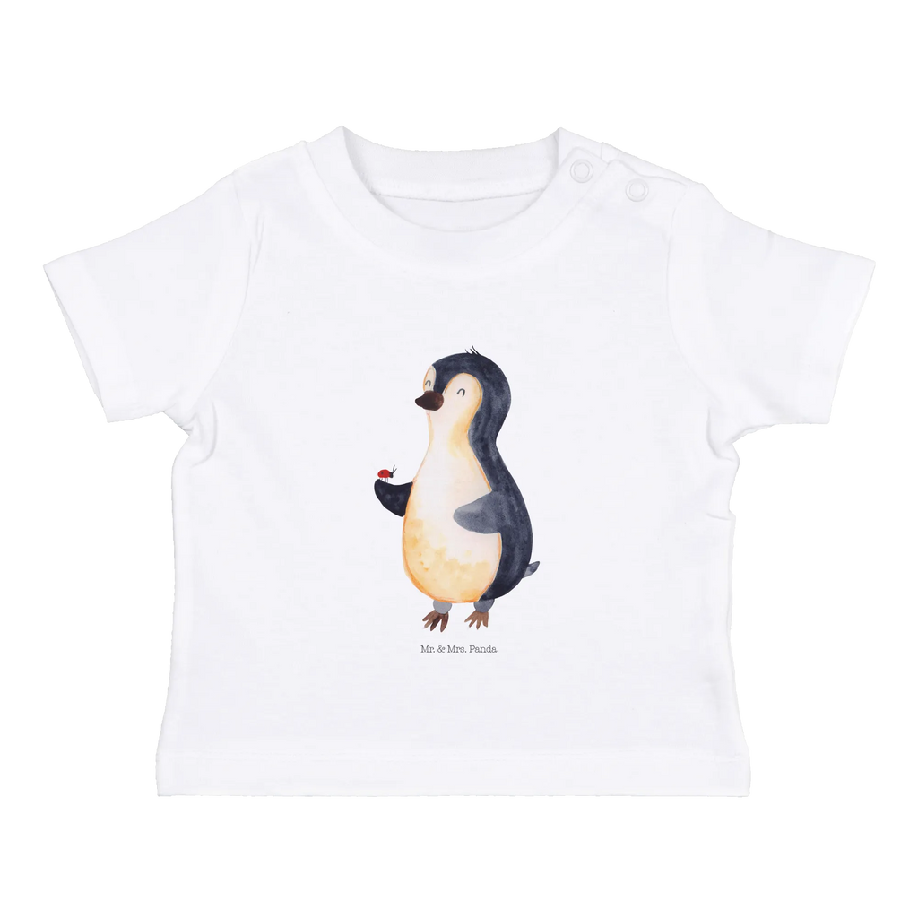 Organic Baby Shirt Pinguin Marienkäfer Baby T-Shirt, Jungen Baby T-Shirt, Mädchen Baby T-Shirt, Shirt, Pinguin, Pinguine, Marienkäfer, Liebe, Wunder, Glück, Freude, Lebensfreude