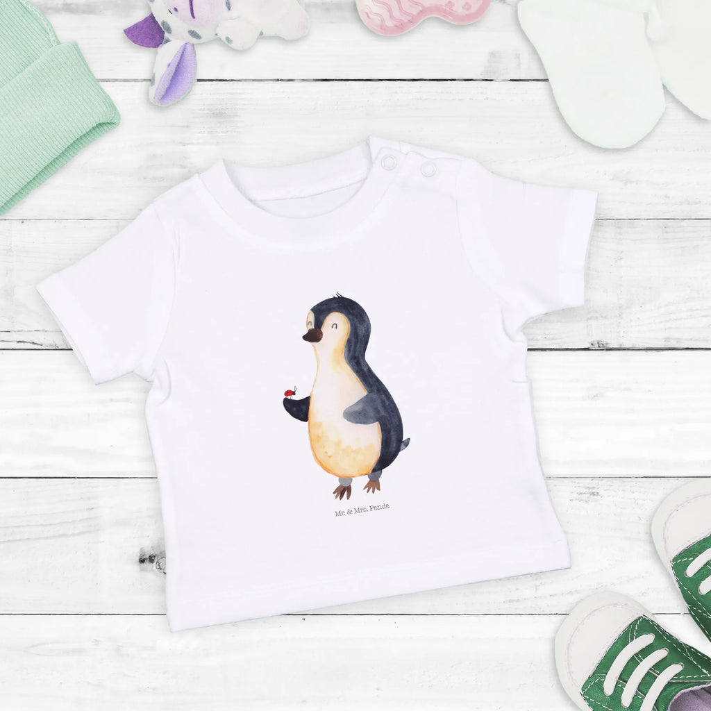 Organic Baby Shirt Pinguin Marienkäfer Baby T-Shirt, Jungen Baby T-Shirt, Mädchen Baby T-Shirt, Shirt, Pinguin, Pinguine, Marienkäfer, Liebe, Wunder, Glück, Freude, Lebensfreude