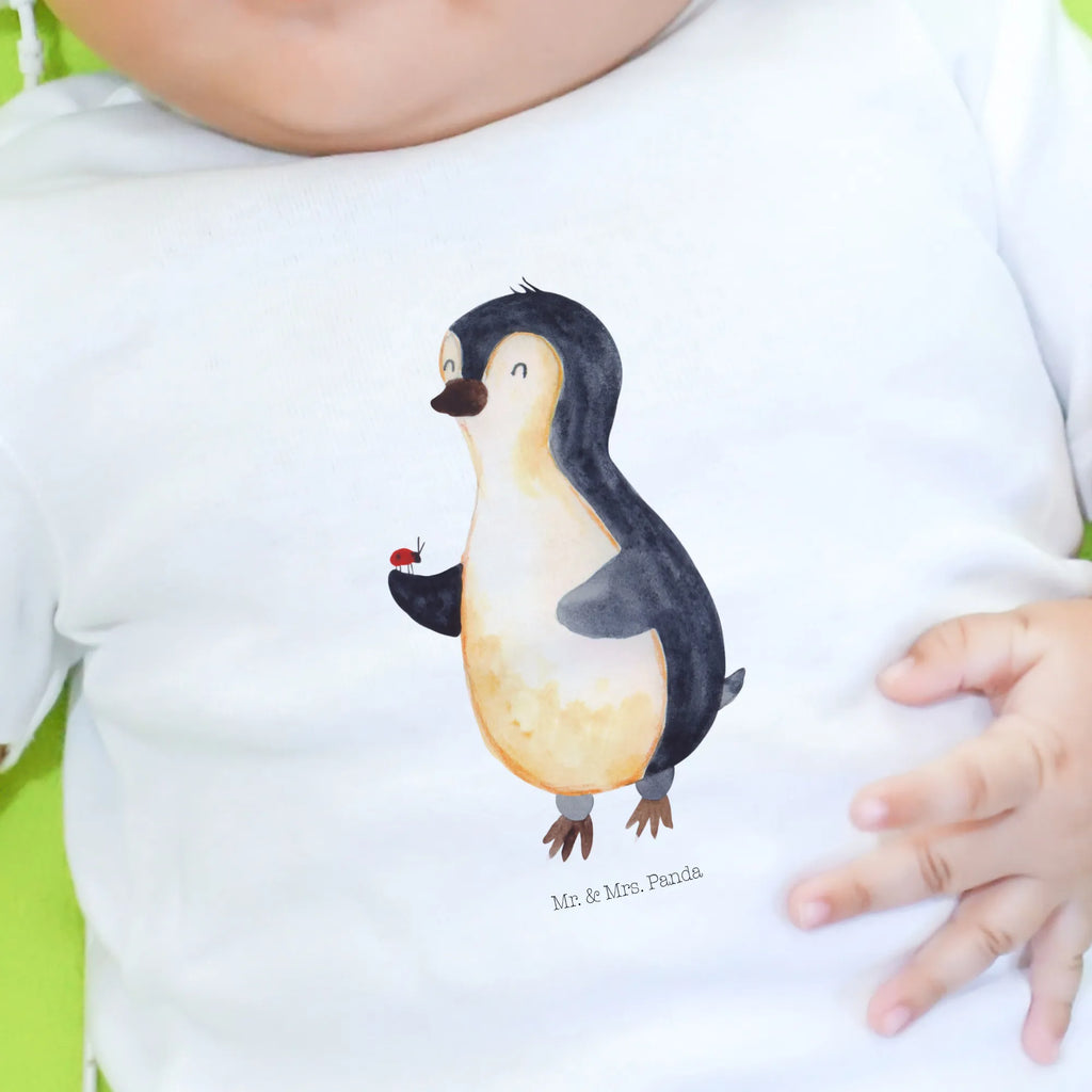 Organic Baby Shirt Pinguin Marienkäfer Baby T-Shirt, Jungen Baby T-Shirt, Mädchen Baby T-Shirt, Shirt, Pinguin, Pinguine, Marienkäfer, Liebe, Wunder, Glück, Freude, Lebensfreude