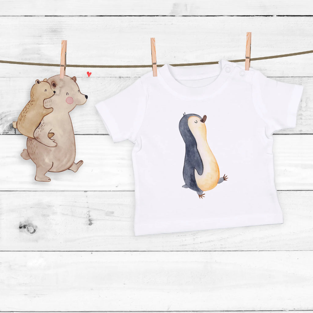 Organic Baby Shirt Pinguin marschieren Baby T-Shirt, Jungen Baby T-Shirt, Mädchen Baby T-Shirt, Shirt, Pinguin, Pinguine, Frühaufsteher, Langschläfer, Bruder, Schwester, Familie