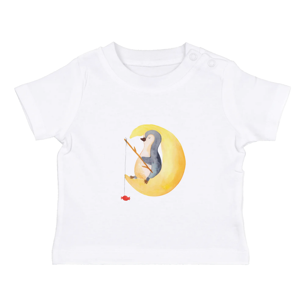 Organic Baby Shirt Pinguin Mond Baby T-Shirt, Jungen Baby T-Shirt, Mädchen Baby T-Shirt, Shirt, Pinguin, Pinguine, Spruch, schlafen, Nachtruhe, Einschlafen, Schlafzimmer, Schlafstörungen, Gästezimmer