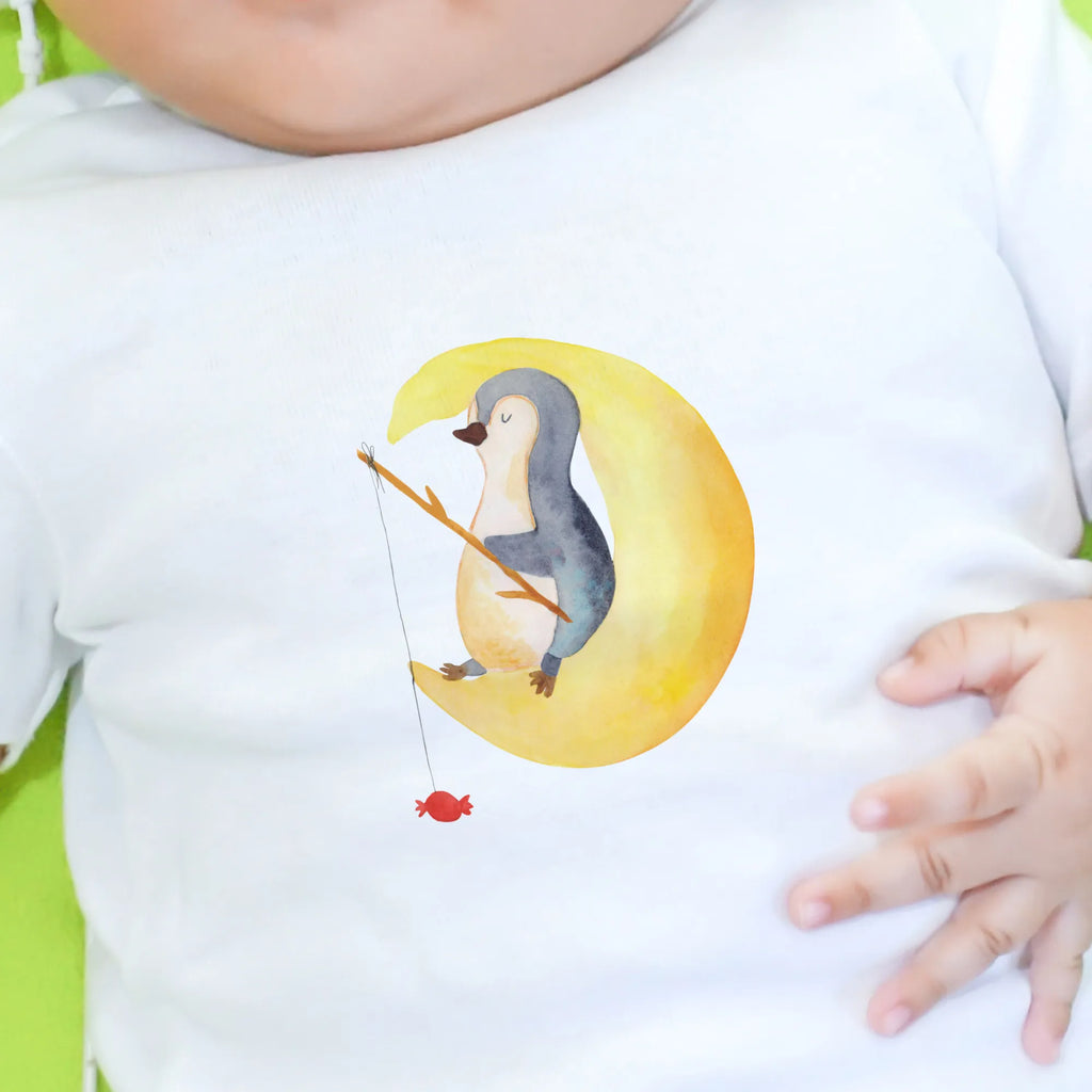 Organic Baby Shirt Pinguin Mond Baby T-Shirt, Jungen Baby T-Shirt, Mädchen Baby T-Shirt, Shirt, Pinguin, Pinguine, Spruch, schlafen, Nachtruhe, Einschlafen, Schlafzimmer, Schlafstörungen, Gästezimmer