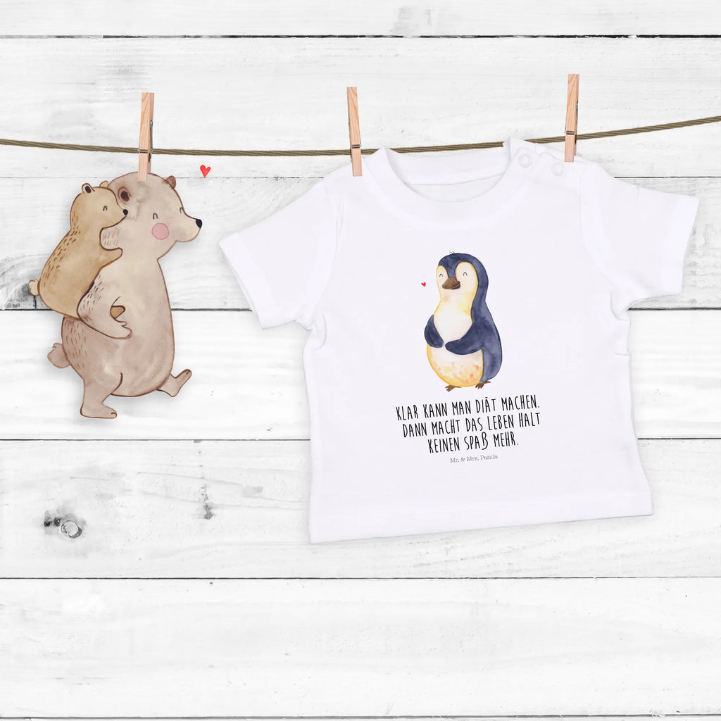 Organic Baby Shirt Pinguin Diät Baby T-Shirt, Jungen Baby T-Shirt, Mädchen Baby T-Shirt, Shirt, Pinguin, Pinguine, Diät, Abnehmen, Abspecken, Gewicht, Motivation, Selbstliebe, Körperliebe, Selbstrespekt