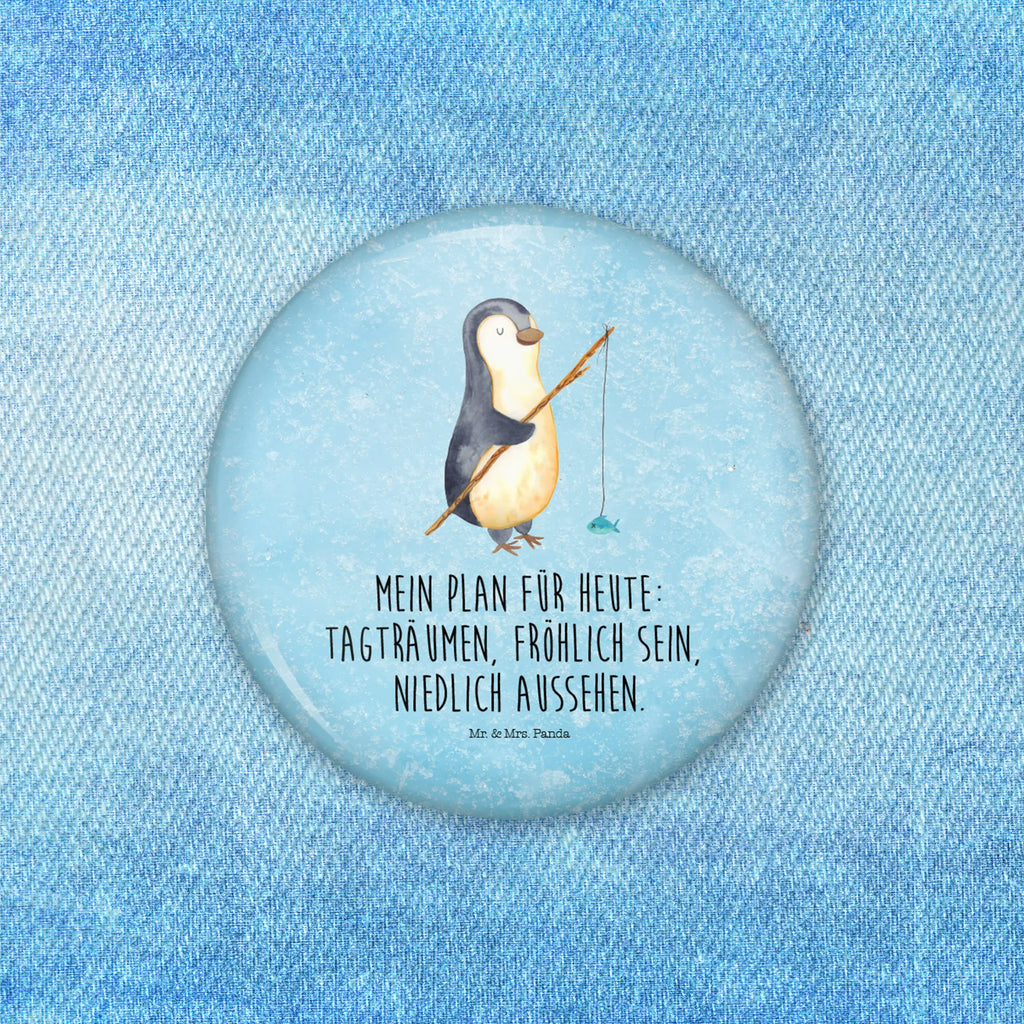 Button Pinguin Angler 50mm Button, Button, Pin, Anstecknadel, Pinguin, Pinguine, Angeln, Angler, Tagträume, Hobby, Plan, Planer, Tagesplan, Neustart, Motivation, Geschenk, Freundinnen, Geschenkidee, Urlaub, Wochenende