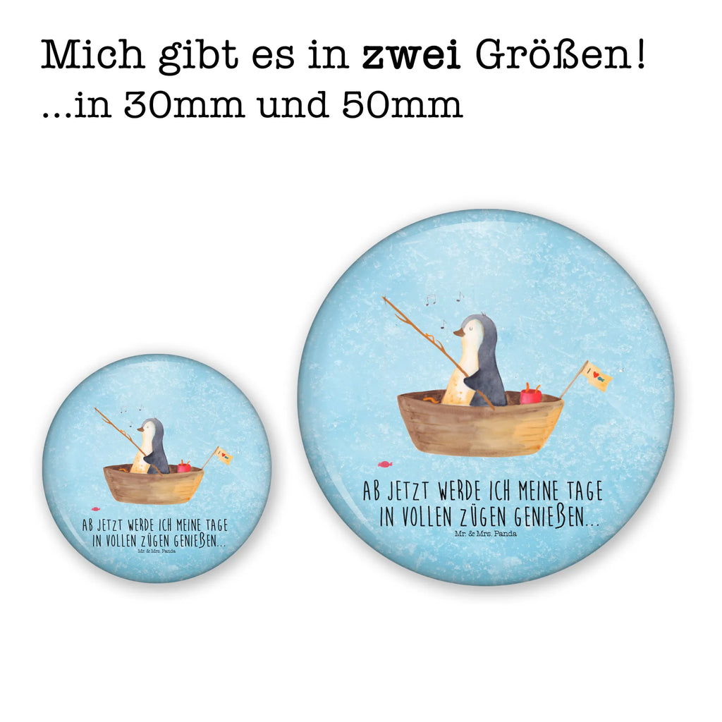 Button Pinguin Angelboot 50mm Button, Button, Pin, Anstecknadel, Pinguin, Pinguine, Angeln, Boot, Angelboot, Lebenslust, Leben, genießen, Motivation, Neustart, Neuanfang, Trennung, Scheidung, Geschenkidee Liebeskummer