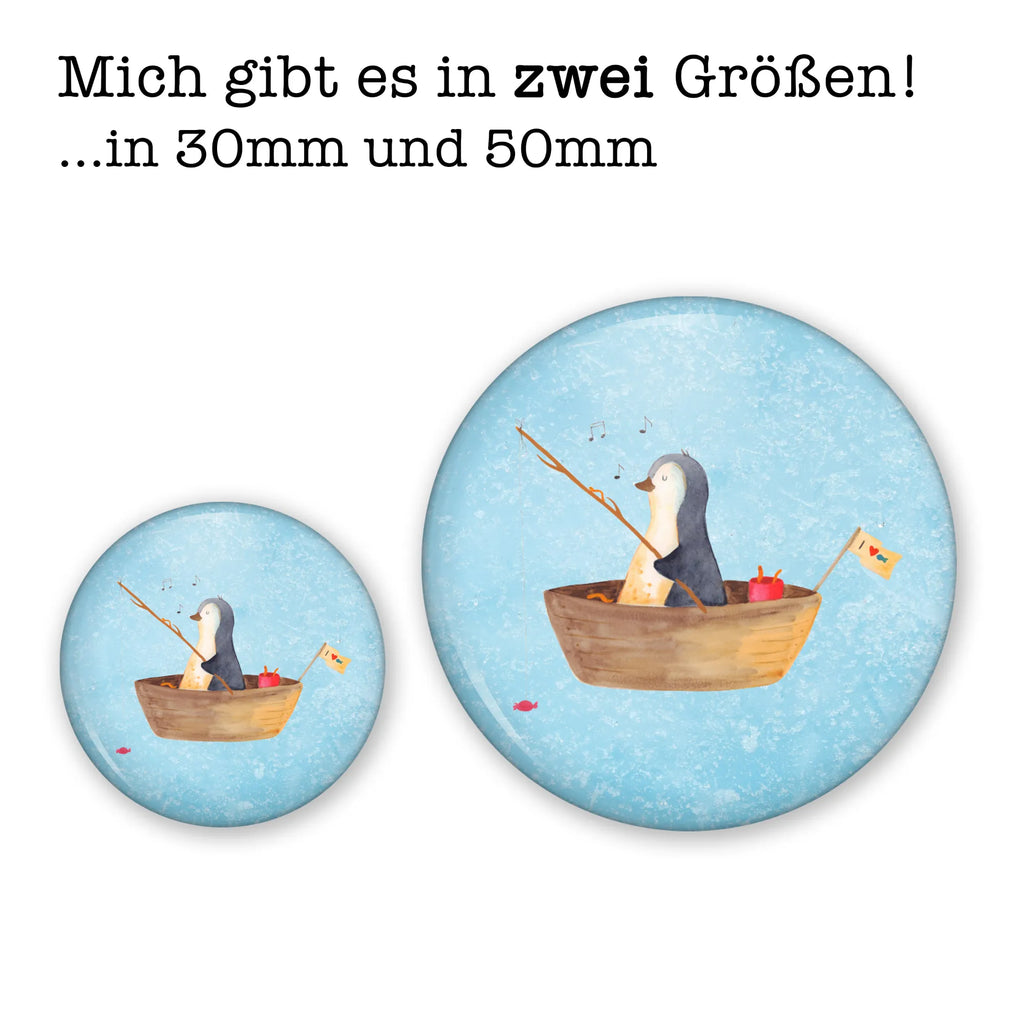 Button Pinguin Angelboot 50mm Button, Button, Pin, Anstecknadel, Pinguin, Pinguine, Angeln, Boot, Angelboot, Lebenslust, Leben, genießen, Motivation, Neustart, Neuanfang, Trennung, Scheidung, Geschenkidee Liebeskummer