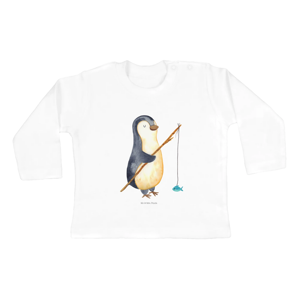 Baby Longsleeve Pinguin Angler Mädchen, Jungen, Baby, Langarm, Bio, Kleidung, Pinguin, Pinguine, Angeln, Angler, Tagträume, Hobby, Plan, Planer, Tagesplan, Neustart, Motivation, Geschenk, Freundinnen, Geschenkidee, Urlaub, Wochenende