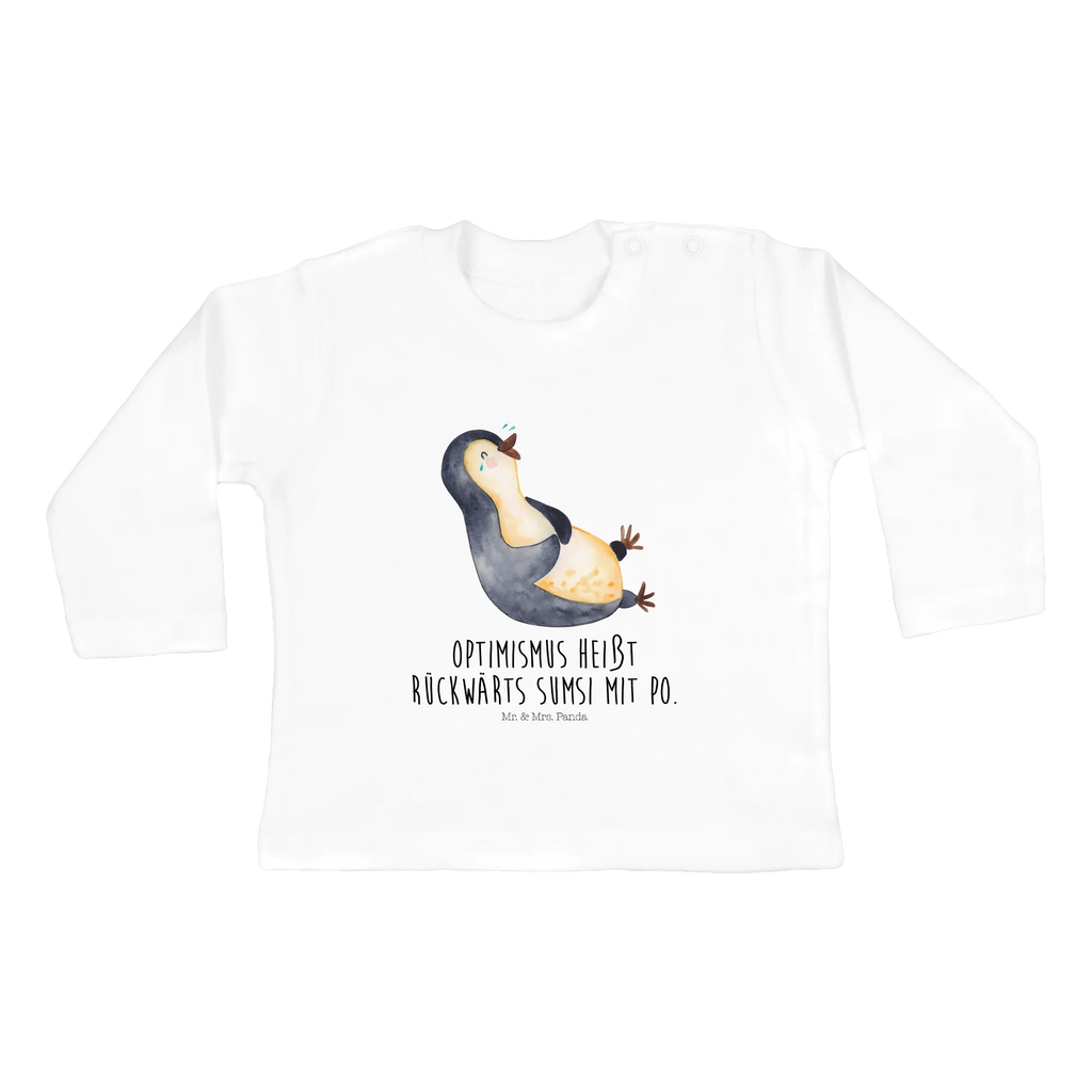 Baby Longsleeve Pinguin lachend Mädchen, Jungen, Baby, Langarm, Bio, Kleidung, Pinguin, Pinguine, lustiger Spruch, Optimismus, Fröhlich, Lachen, Humor, Fröhlichkeit