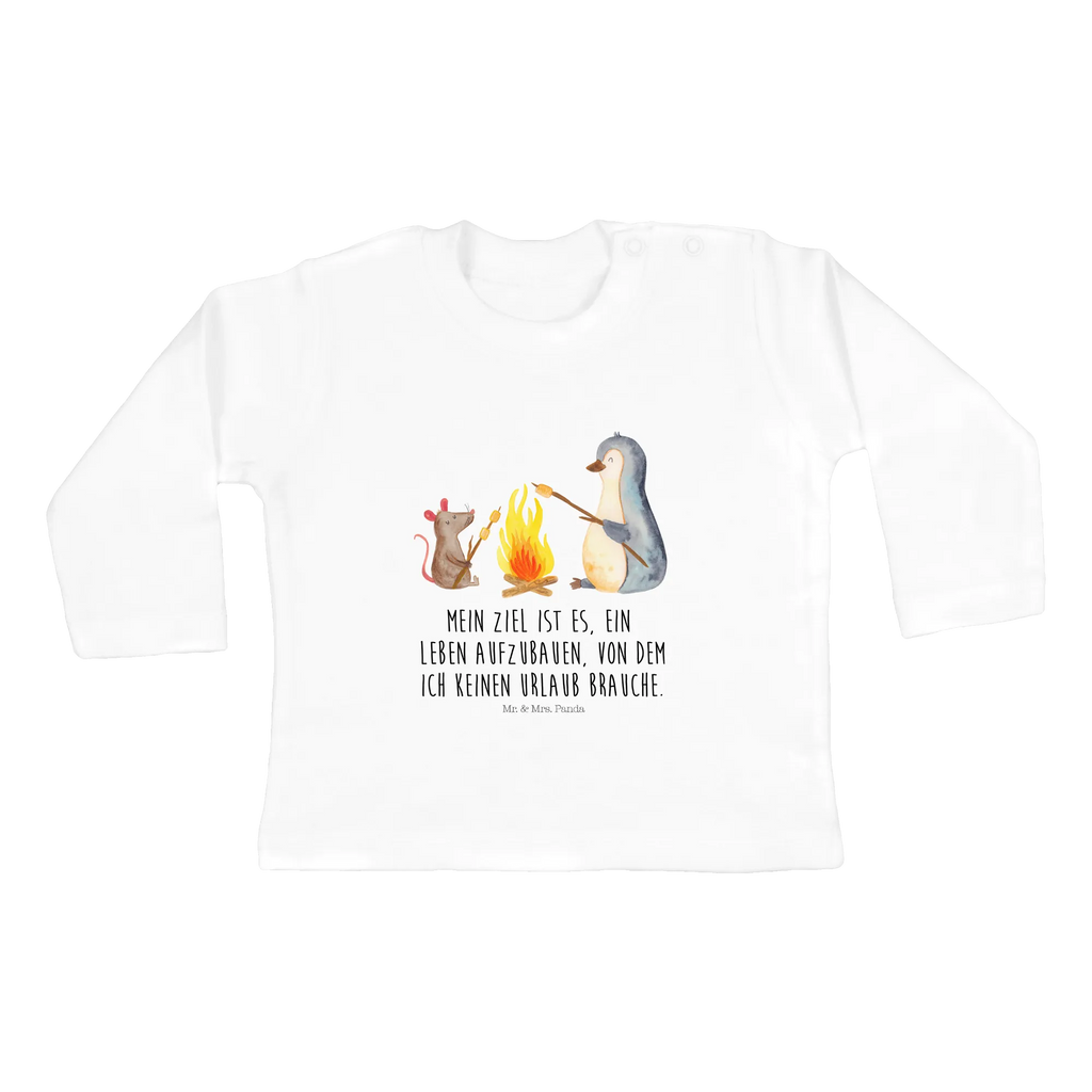 Baby Longsleeve Pinguin Lagerfeuer Mädchen, Jungen, Baby, Langarm, Bio, Kleidung, Pinguin, Maus, Pinguine, Lagerfeuer, Leben, Arbeit, Job, Motivation, Büro, Büroalltag, Lebensspruch, Lebensmotivation, Neustart, Liebe, grillen, Feuer, Marshmallows