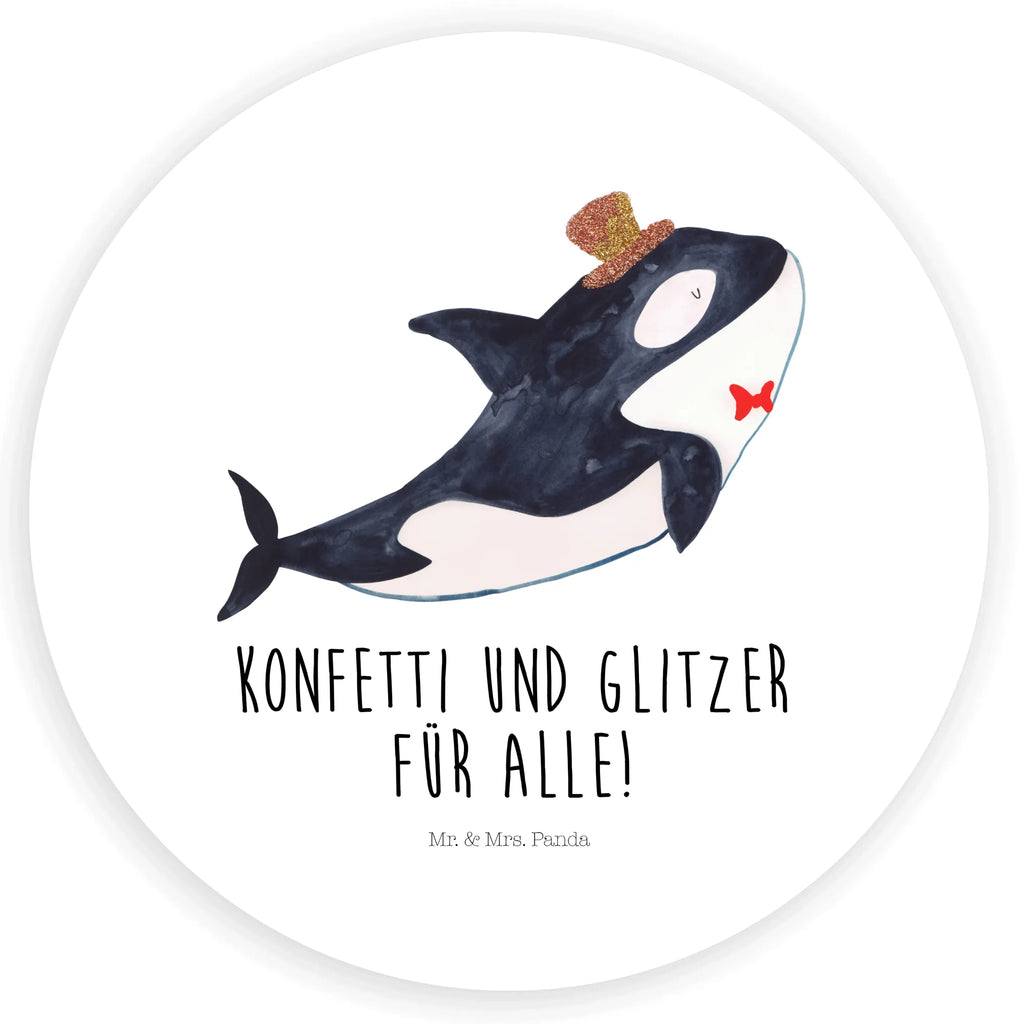 Rund Aufkleber Orca Zylinder Sticker, Aufkleber, Etikett, Meerestiere, Meer, Urlaub, Narwal, Glitter, Konfetti, Glitzer, Geburtstag, Feier, Fete, Fest, Glückwunsch, Orca