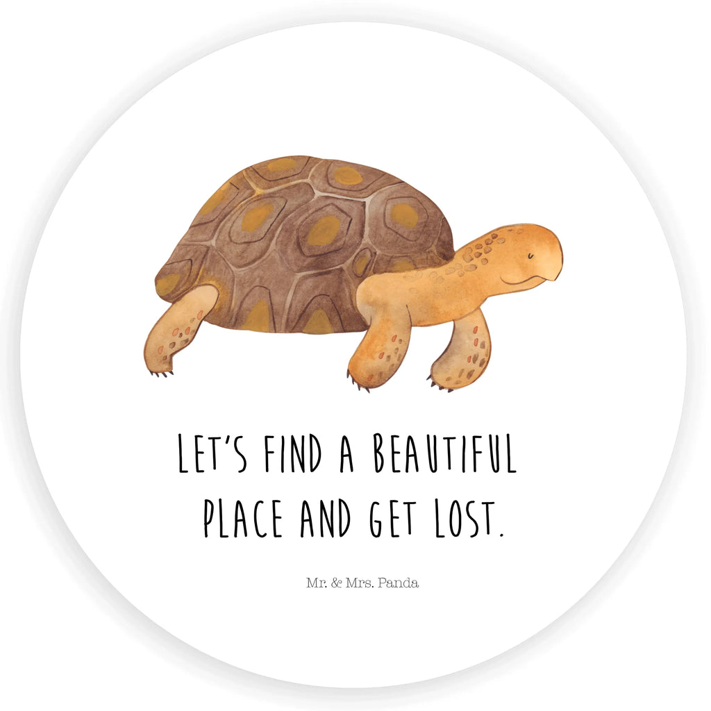 Rund Aufkleber Schildkröte Marschieren Sticker, Aufkleber, Etikett, Meerestiere, Meer, Urlaub, Schildkröte, Schildkröten, get lost, Abenteuer, Reiselust, Inspiration, Neustart, Motivation, Lieblingsmensch