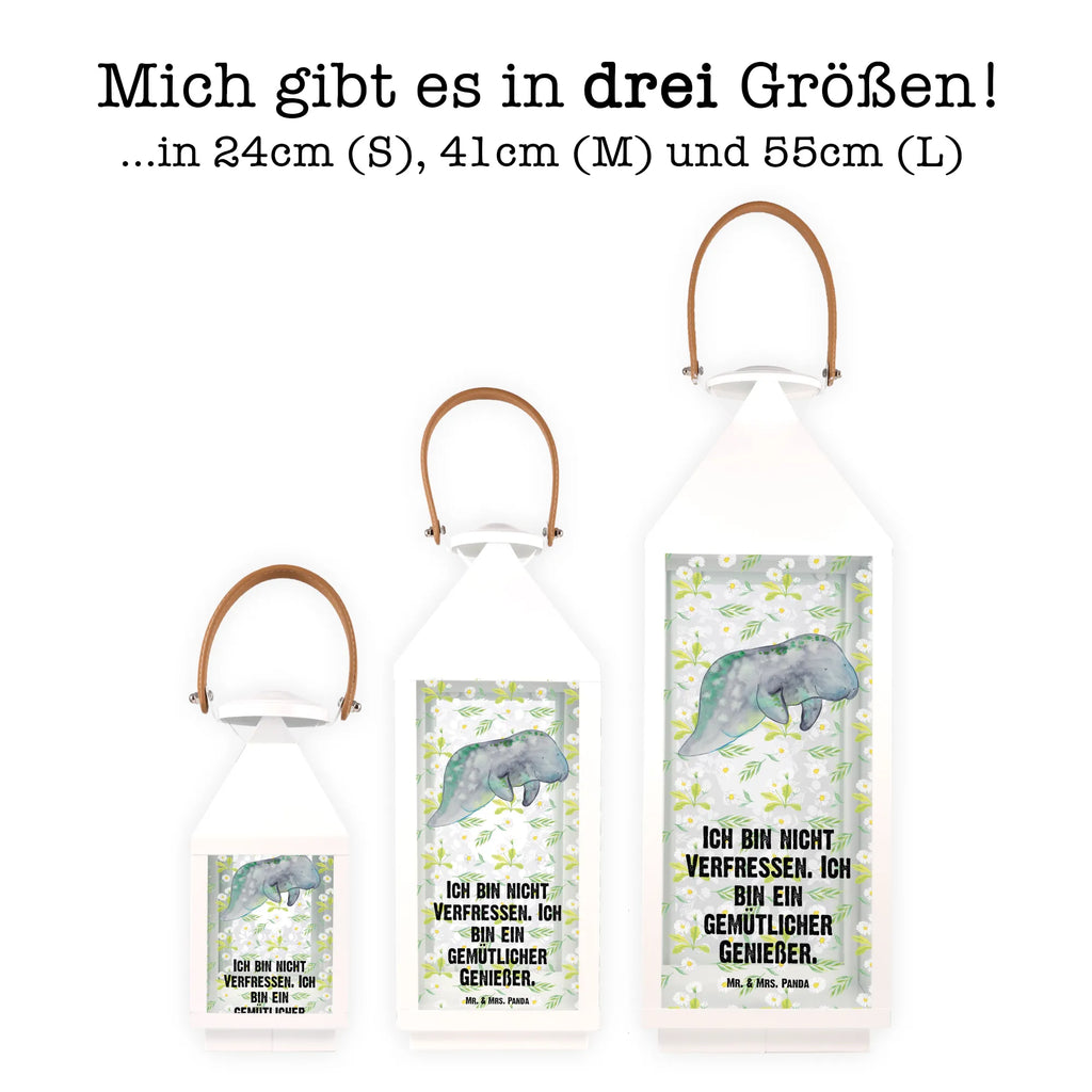 Deko Laterne Seekuh chillt Gartenlampe, Gartenleuchte, Gartendekoration, Gartenlicht, Laterne kleine Laternen, XXL Laternen, Laterne groß, Meerestiere, Meer, Urlaub, Seekuh, Seekühe, Diät, Abnehmen, Zucker, Diätwahn, Essen, Süßigkeiten