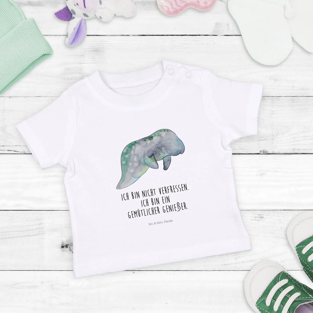 Organic Baby Shirt Seekuh Chillen Baby T-Shirt, Jungen Baby T-Shirt, Mädchen Baby T-Shirt, Shirt, Meerestiere, Meer, Urlaub, Seekuh, Seekühe, Diät, Abnehmen, Zucker, Diätwahn, Essen, Süßigkeiten