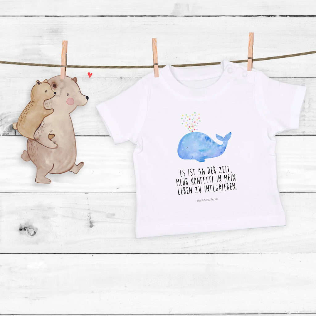 Organic Baby Shirt Wal Konfetti Baby T-Shirt, Jungen Baby T-Shirt, Mädchen Baby T-Shirt, Shirt, Meerestiere, Meer, Urlaub, Wal, Konfetti, Wale, Motivation, Neuanfang, Trennung, Diät, Abnehmen, Neustart, Lebensabschnitt, Geburtstag