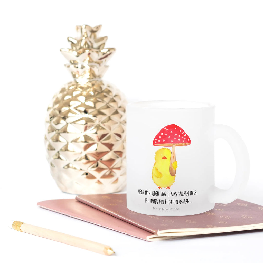 Teetasse Küken Fliegenpilz Teetasse, Teeglas, Teebecher, Tasse mit Henkel, Tasse, Glas Teetasse, Teetasse aus Glas, Ostern, Osterhase, Ostergeschenke, Osternest, Osterdeko, Geschenke zu Ostern, Ostern Geschenk, Ostergeschenke Kinder, Ostern Kinder, Küken, Fliegenpilz, Glückspilz, Frohe Ostern, Ostergrüße