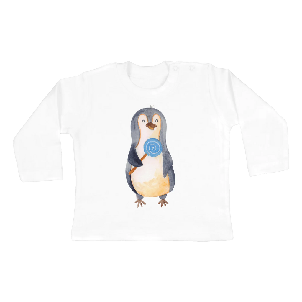 Baby Longsleeve Pinguin Lolli Mädchen, Jungen, Baby, Langarm, Bio, Kleidung, Pinguin, Pinguine, Lolli, Süßigkeiten, Blödsinn, Spruch, Rebell, Gauner, Ganove, Rabauke