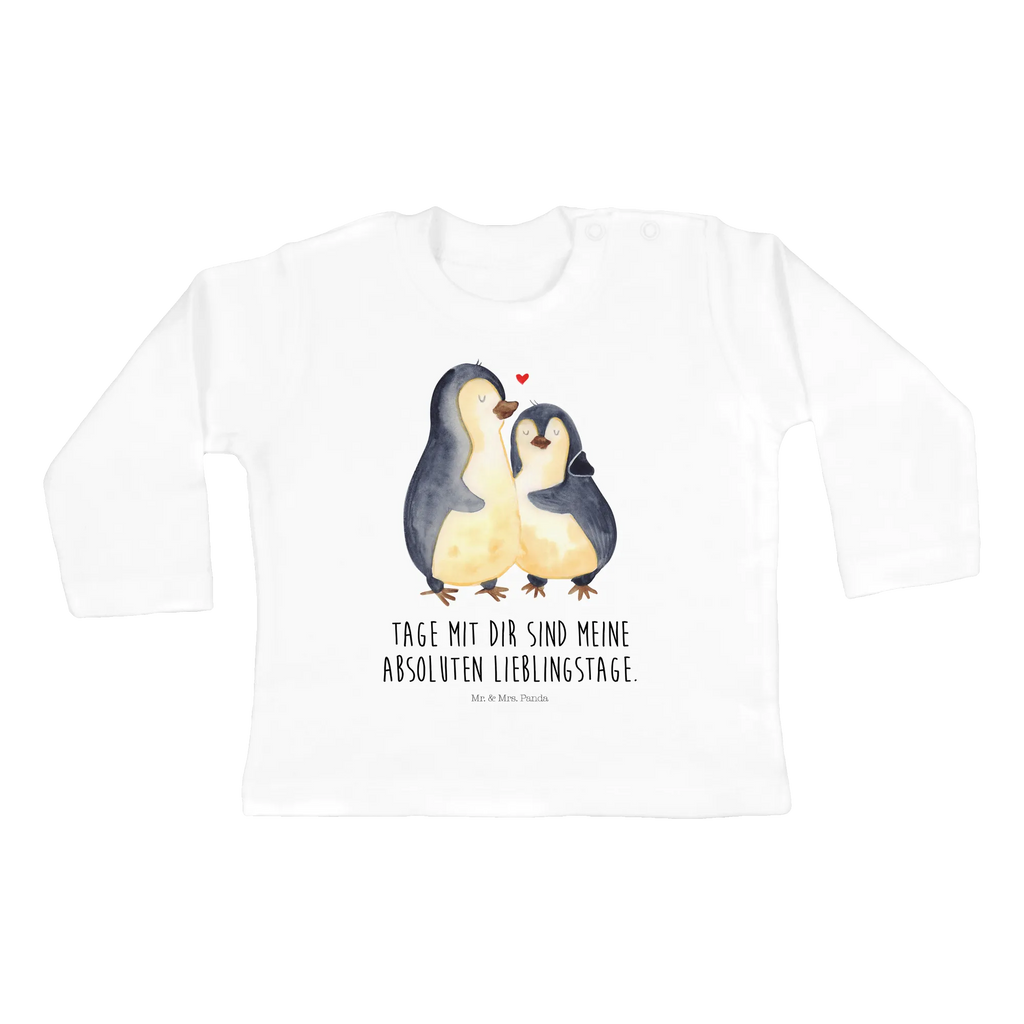 Baby Longsleeve Pinguin umarmend Mädchen, Jungen, Baby, Langarm, Bio, Kleidung, Pinguin, Liebe, Liebespaar, Liebesbeweis, Liebesgeschenk, Verlobung, Jahrestag, Hochzeitstag, Hochzeit, Hochzeitsgeschenk