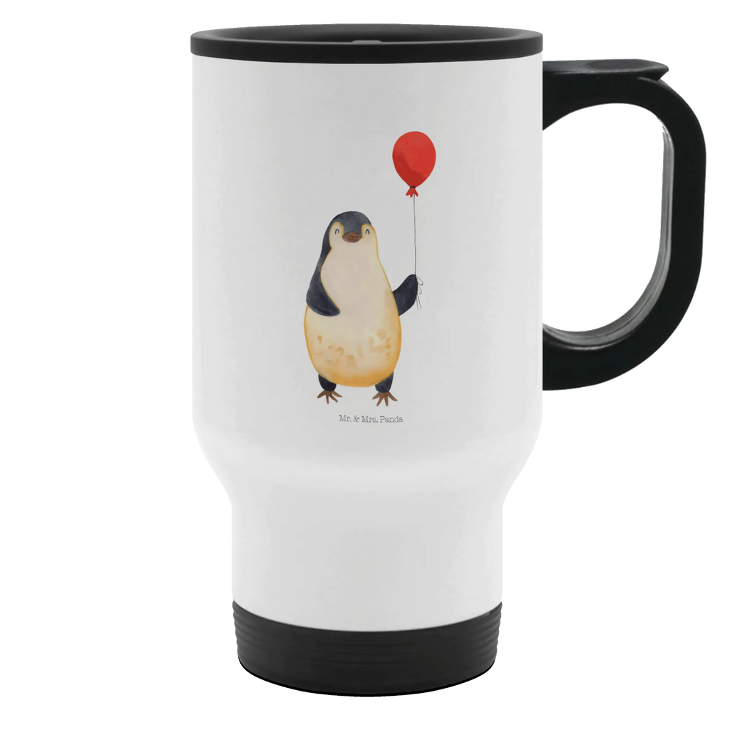 Thermobecher Pinguin Luftballon Thermobecher, To Go Becher, Thermotasse, Kaffeebecher, Isolierbecher, Thermobecher To Go, Warmhaltetasse, Edelstahlbecher, Reisebecher, Tasse mit Deckel, Thermobecher für 400 ml, Kaffeetasse zum Mitnehmen, Tasse zum Mitnehmen, Spülmaschinenfest, Pinguin, Pinguine, Luftballon, Tagträume, Lebenslust, Geschenk Freundin, Geschenkidee, beste Freundin, Motivation, Neustart, neues Leben, Liebe, Glück