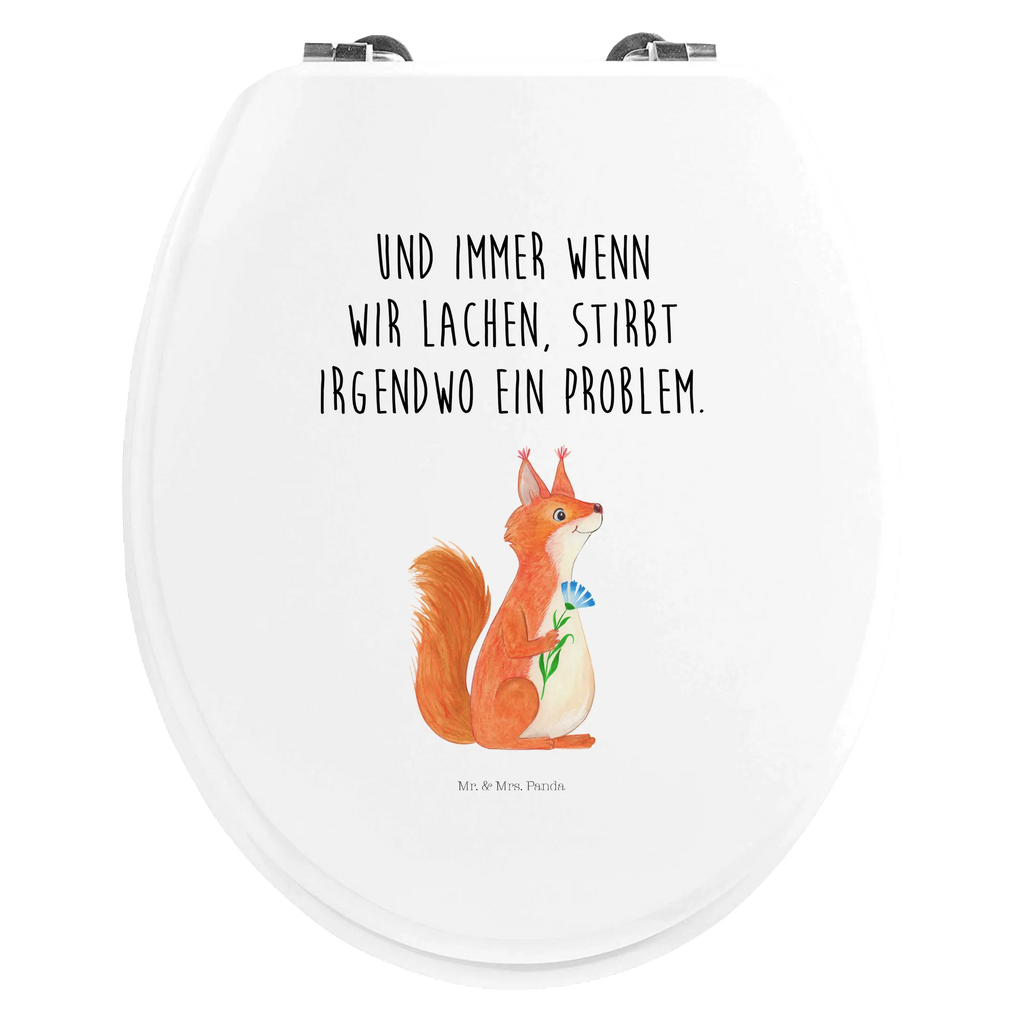 Motiv WC Sitz Eichhörnchen Blume Klobrille, Klodeckel, Toilettendeckel, WC-Sitz, Toilette, Tiermotive, Gute Laune, lustige Sprüche, Tiere, Eichhörnchen, Eichhorn, Spruch positiv, Lachen, Spaß, Motivation Sprüche, Motivation Bilder, glücklich Spruch, Spruch Deko