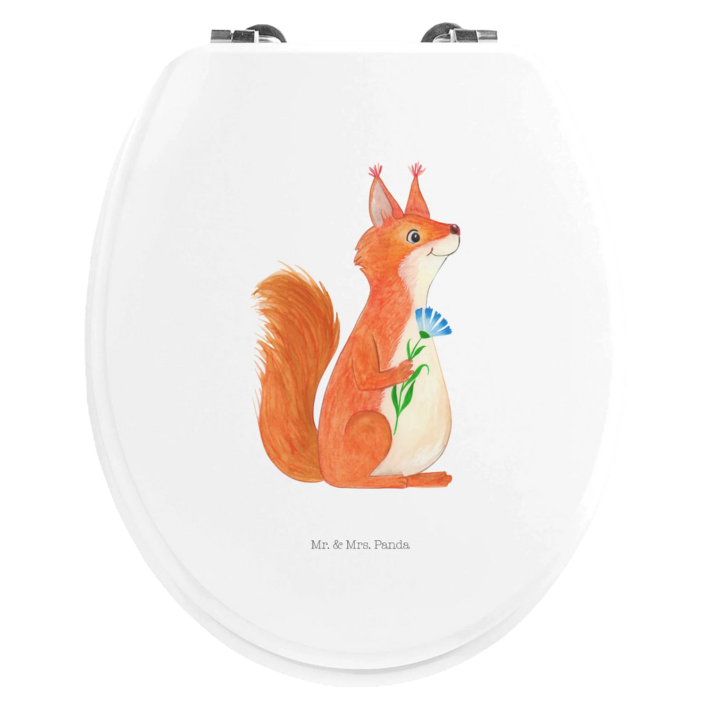 Motiv WC Sitz Eichhörnchen Blume Klobrille, Klodeckel, Toilettendeckel, WC-Sitz, Toilette, Tiermotive, Gute Laune, lustige Sprüche, Tiere, Eichhörnchen, Eichhorn, Spruch positiv, Lachen, Spaß, Motivation Sprüche, Motivation Bilder, glücklich Spruch, Spruch Deko