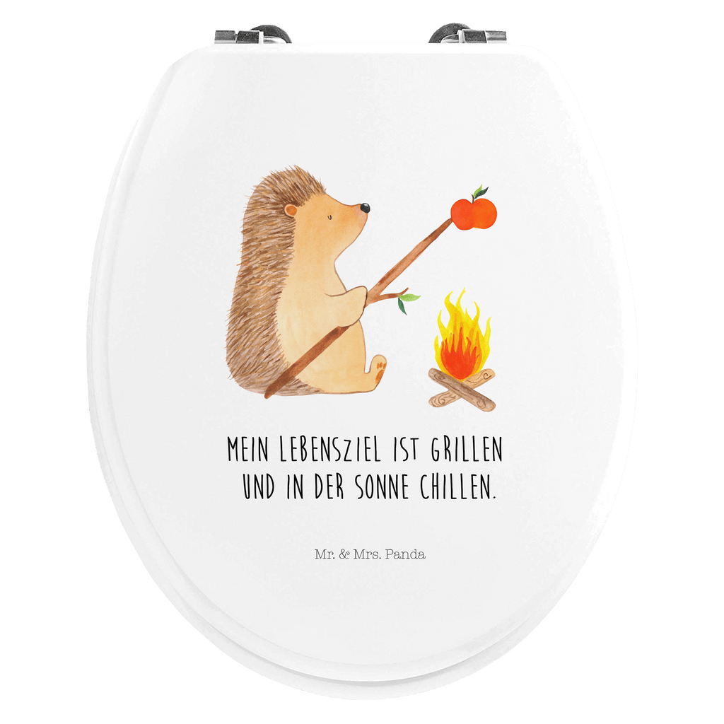 Motiv WC Sitz Igel Grillen Klobrille, Klodeckel, Toilettendeckel, WC-Sitz, Toilette, Tiermotive, Gute Laune, lustige Sprüche, Tiere, Igel, Grillen, Ziele, Motivation, arbeitslos, Sinn des Lebens, Spruch