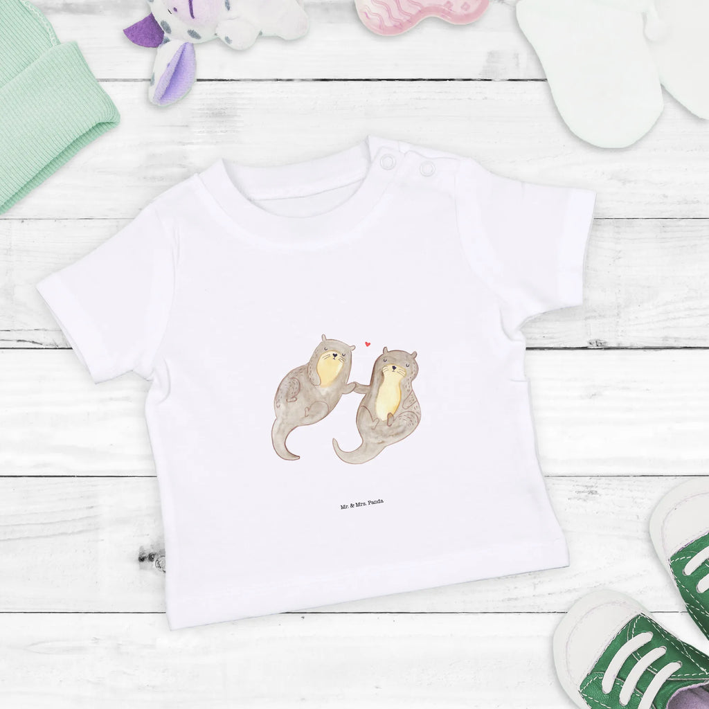 Organic Baby Shirt Otter Hände halten Baby T-Shirt, Jungen Baby T-Shirt, Mädchen Baby T-Shirt, Shirt, Otter, Fischotter, Seeotter, Otter Seeotter See Otter