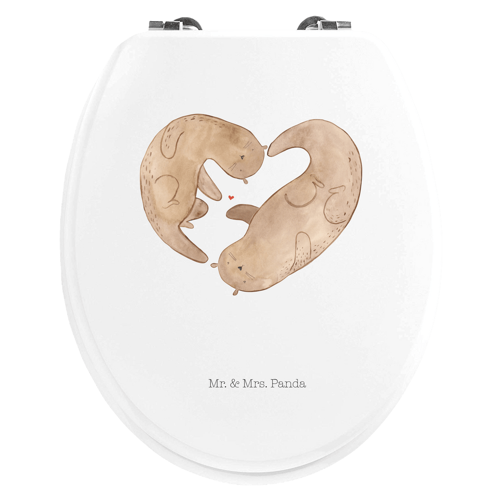 Motiv WC Sitz Otter Herz Klobrille, Klodeckel, Toilettendeckel, WC-Sitz, Toilette, Otter, Fischotter, Seeotter, Liebe, Herz, Liebesbeweis, Liebesgeschenk, Bessere Hälfte, Love you, Jahrestag, Hochzeitstag, Verlobung, gemeinsames Leben