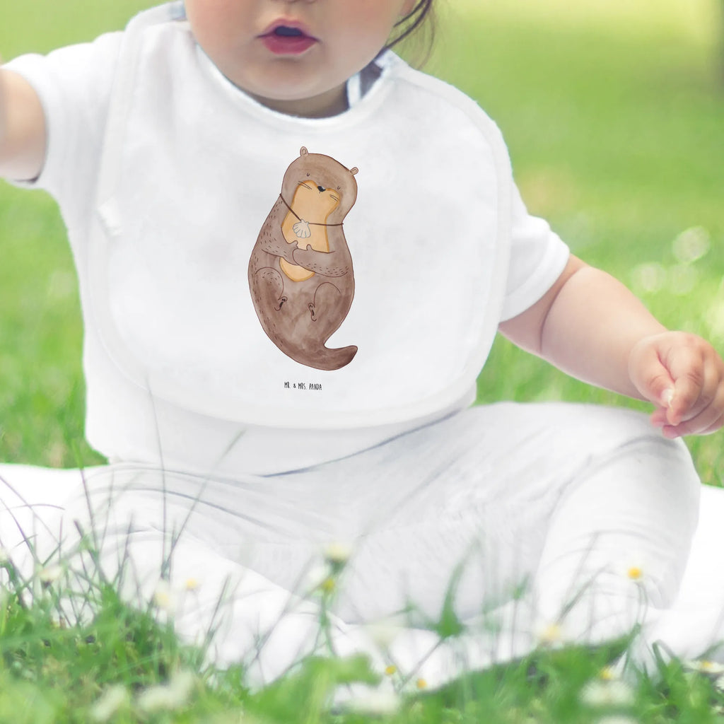 Bib otter shell Baby, Lätzchen, Spucktuch, Sabberlätzchen, Klettlätzchen, Babygeschenk, Baby Lätzchen, Geschenk für Geburt, Geschenk zur Geburt, Baby Spucktuch, Babyausstattung, Geschenkidee für Babyparty, Otter, Fischotter, Seeotter, Otterliebe, grübeln, träumen, Motivation, Tagträumen, Büro