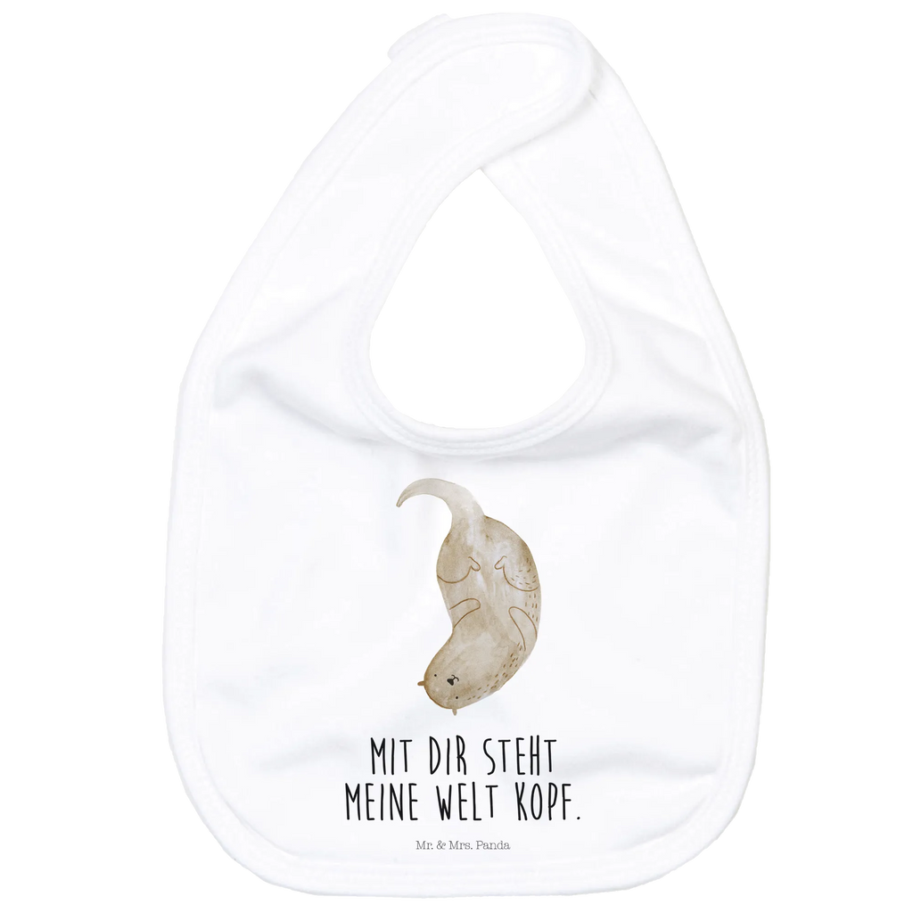 Organic Babylätzchen Otter Kopfüber Baby, Lätzchen, Spucktuch, Sabberlätzchen, Klettlätzchen, Babygeschenk, Baby Lätzchen, Geschenk für Geburt, Geschenk zur Geburt, Baby Spucktuch, Babyausstattung, Geschenkidee für Babyparty, Otter, Fischotter, Seeotter, Otter Seeotter See Otter