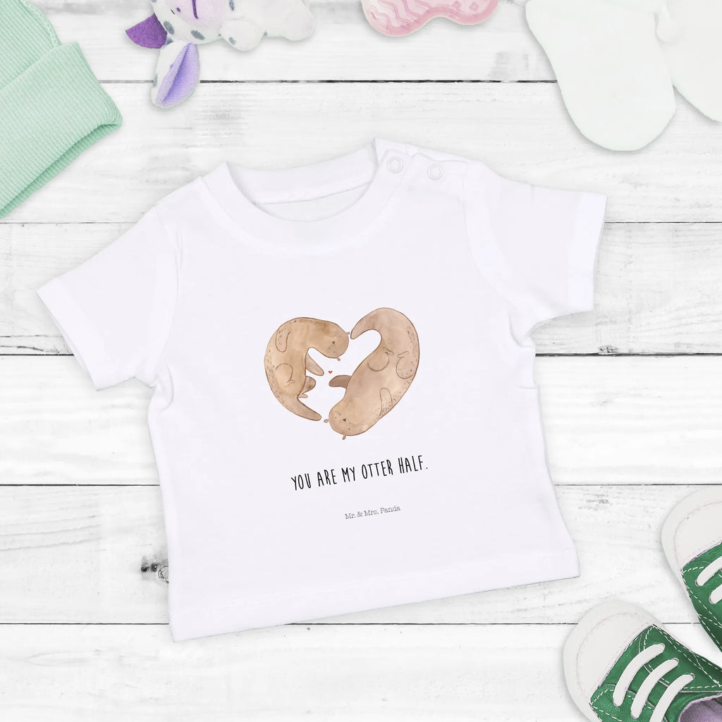 Organic Baby Shirt Otter Herz Baby T-Shirt, Jungen Baby T-Shirt, Mädchen Baby T-Shirt, Shirt, Otter, Fischotter, Seeotter, Liebe, Herz, Liebesbeweis, Liebesgeschenk, Bessere Hälfte, Love you, Jahrestag, Hochzeitstag, Verlobung, gemeinsames Leben