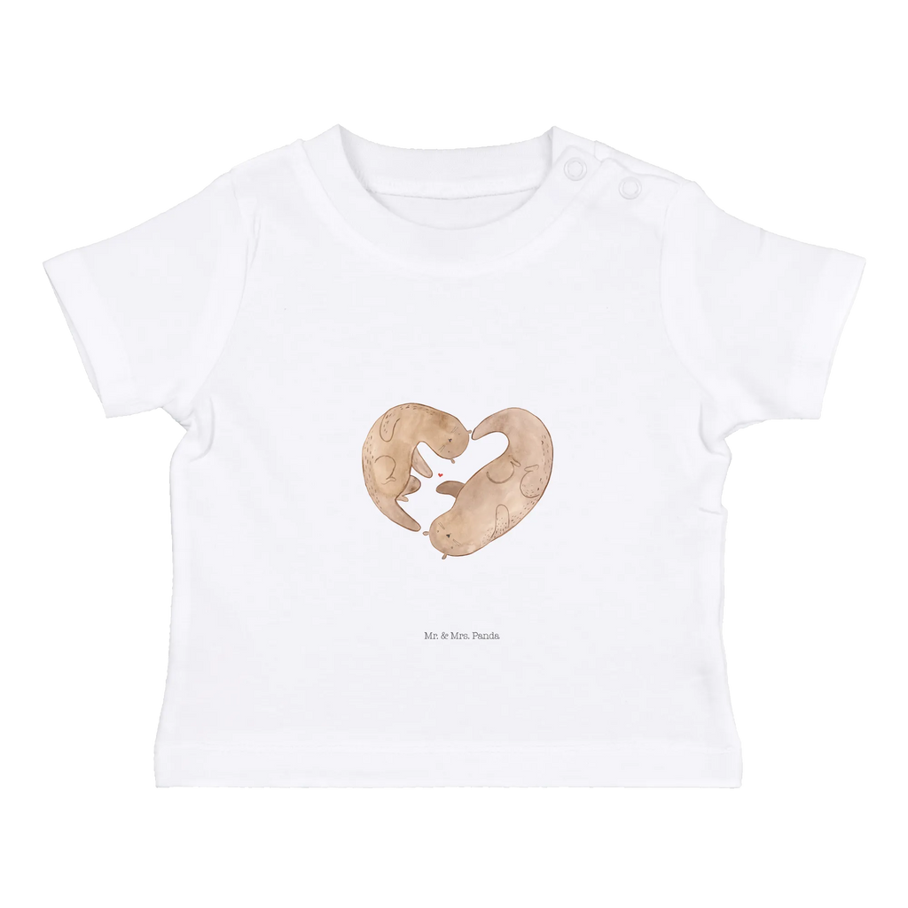 Organic Baby Shirt Otter Herz Baby T-Shirt, Jungen Baby T-Shirt, Mädchen Baby T-Shirt, Shirt, Otter, Fischotter, Seeotter, Liebe, Herz, Liebesbeweis, Liebesgeschenk, Bessere Hälfte, Love you, Jahrestag, Hochzeitstag, Verlobung, gemeinsames Leben