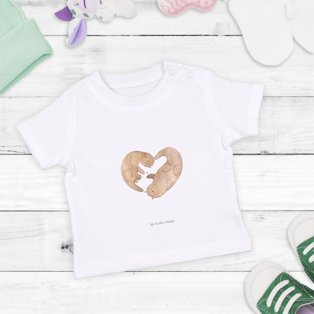 Organic Baby Shirt Otter Herz Baby T-Shirt, Jungen Baby T-Shirt, Mädchen Baby T-Shirt, Shirt, Otter, Fischotter, Seeotter, Liebe, Herz, Liebesbeweis, Liebesgeschenk, Bessere Hälfte, Love you, Jahrestag, Hochzeitstag, Verlobung, gemeinsames Leben