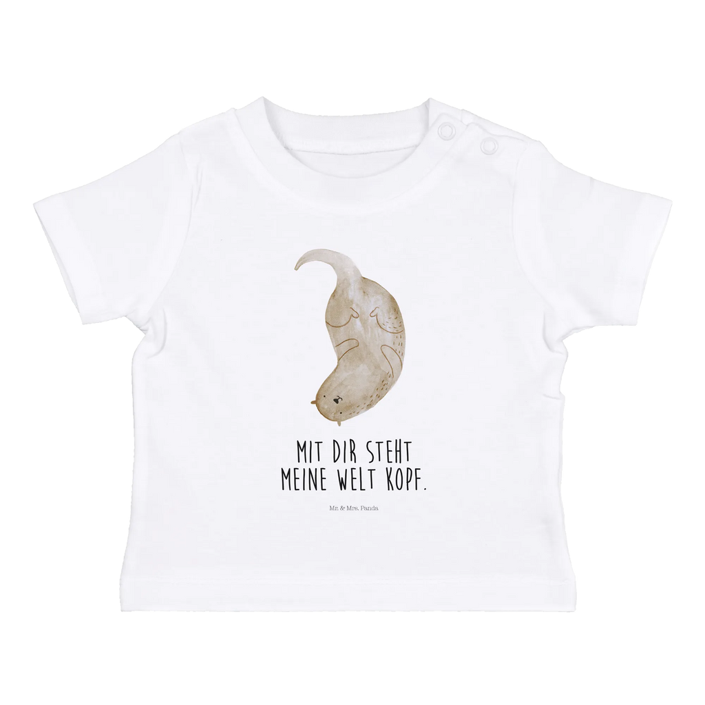 Organic Baby Shirt Otter Kopfüber Baby T-Shirt, Jungen Baby T-Shirt, Mädchen Baby T-Shirt, Shirt, Otter, Fischotter, Seeotter, Otter Seeotter See Otter