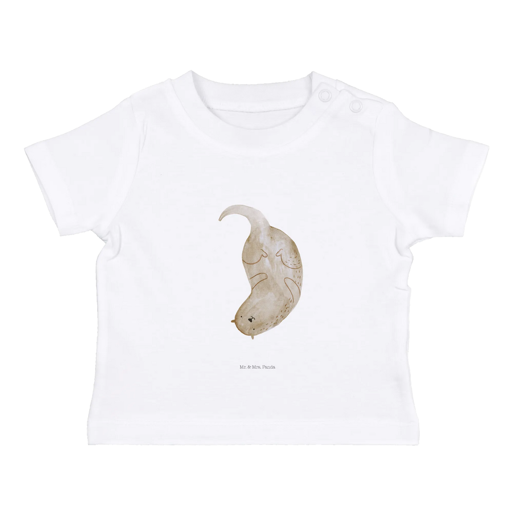 Organic Baby Shirt Otter Kopfüber Baby T-Shirt, Jungen Baby T-Shirt, Mädchen Baby T-Shirt, Shirt, Otter, Fischotter, Seeotter, Otter Seeotter See Otter