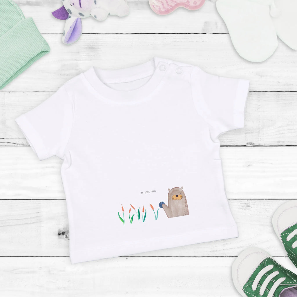 Organic Baby Shirt Otter Stein Baby T-Shirt, Jungen Baby T-Shirt, Mädchen Baby T-Shirt, Shirt, Otter, Fischotter, Seeotter, Otter Seeotter See Otter