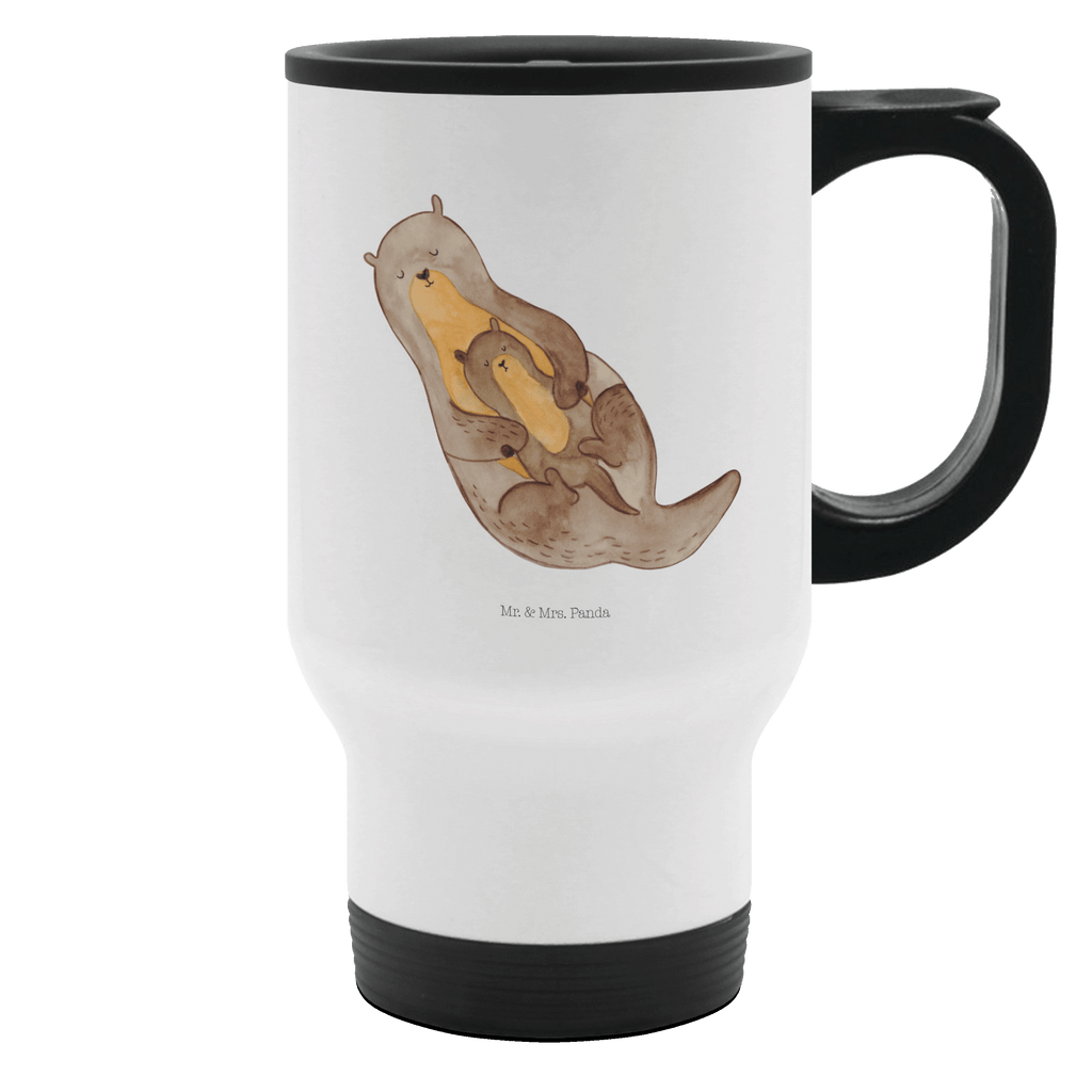 Thermobecher Otter mit Kind Thermobecher, To Go Becher, Thermotasse, Kaffeebecher, Isolierbecher, Thermobecher To Go, Warmhaltetasse, Edelstahlbecher, Reisebecher, Tasse mit Deckel, Thermobecher für 400 ml, Kaffeetasse zum Mitnehmen, Tasse zum Mitnehmen, Spülmaschinenfest, Otter, Fischotter, Seeotter, Otter Seeotter See Otter