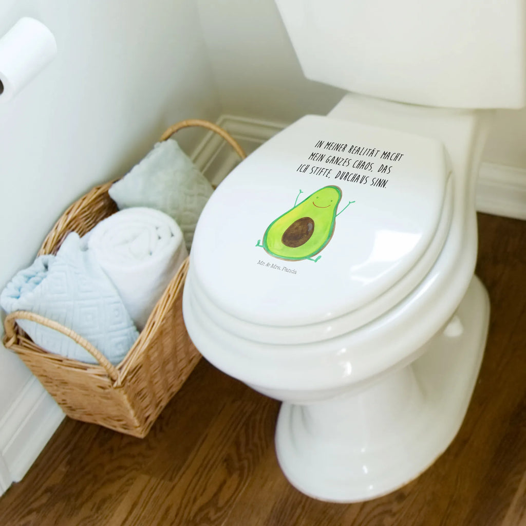 Motiv WC Sitz Avocado Glücklich Klobrille, Klodeckel, Toilettendeckel, WC-Sitz, Toilette, Avocado, Veggie, Vegan, Gesund, Chaos