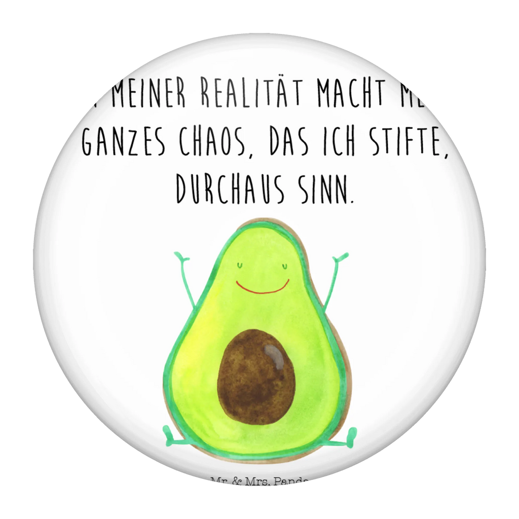 Button Avocado Happy 50mm Button, Button, Pin, Anstecknadel, Avocado, Veggie, Vegan, Gesund, Chaos