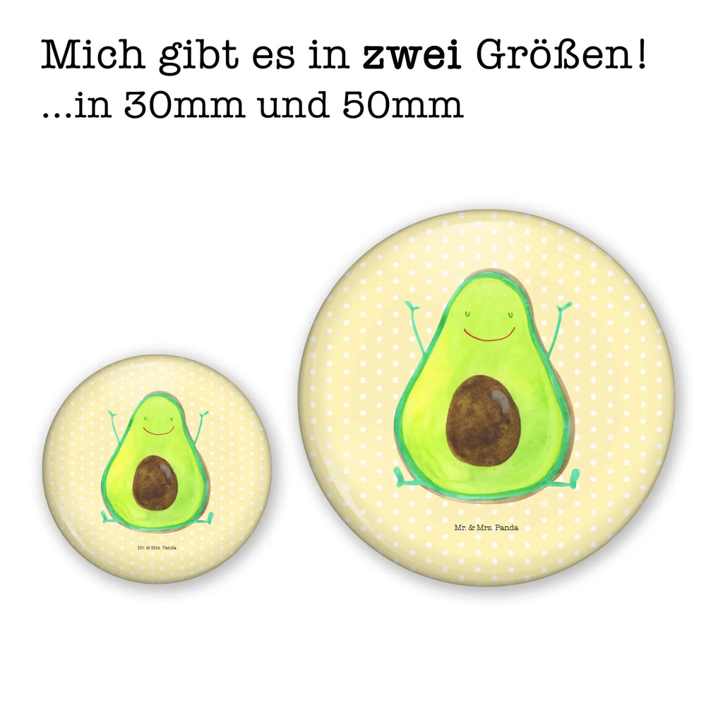 Button Avocado Happy 50mm Button, Button, Pin, Anstecknadel, Avocado, Veggie, Vegan, Gesund, Chaos