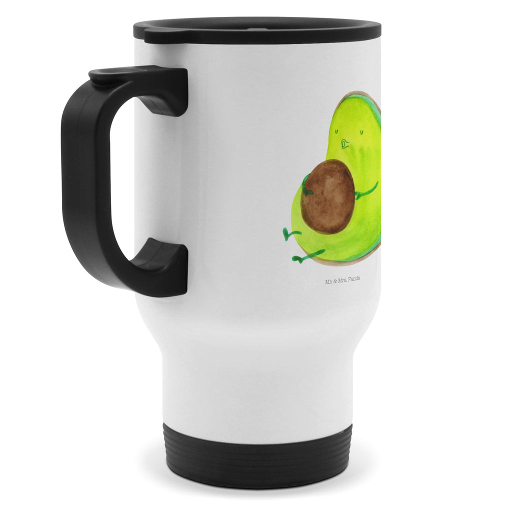 Thermobecher Avocado pfeift Thermobecher, To Go Becher, Thermotasse, Kaffeebecher, Isolierbecher, Thermobecher To Go, Warmhaltetasse, Edelstahlbecher, Reisebecher, Tasse mit Deckel, Thermobecher für 400 ml, Kaffeetasse zum Mitnehmen, Tasse zum Mitnehmen, Spülmaschinenfest, Avocado, Veggie, Vegan, Gesund, Diät, Abnehmen, Ernährung, dick sein, Pummelfee