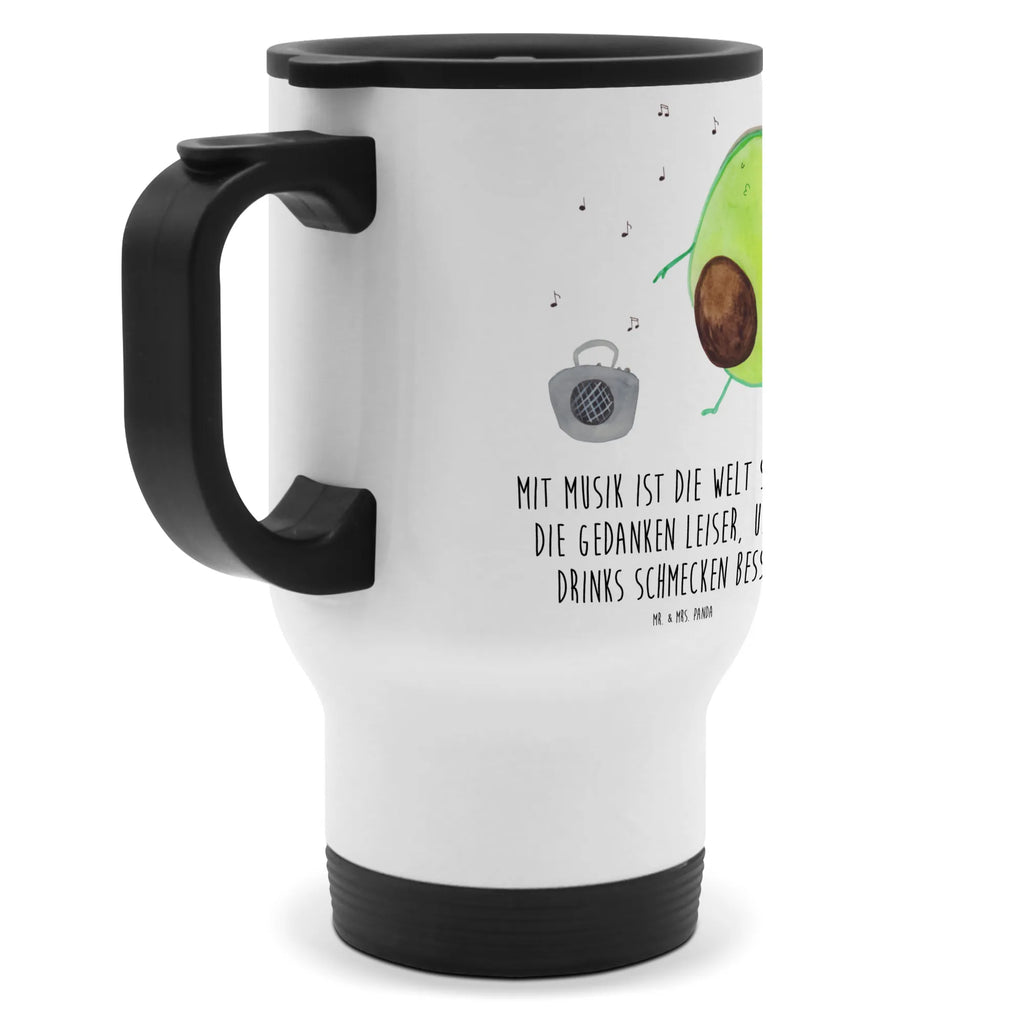 Thermobecher Avocado tanzt Thermobecher, To Go Becher, Thermotasse, Kaffeebecher, Isolierbecher, Thermobecher To Go, Warmhaltetasse, Edelstahlbecher, Reisebecher, Tasse mit Deckel, Thermobecher für 400 ml, Kaffeetasse zum Mitnehmen, Tasse zum Mitnehmen, Spülmaschinenfest, Avocado, Veggie, Vegan, Gesund