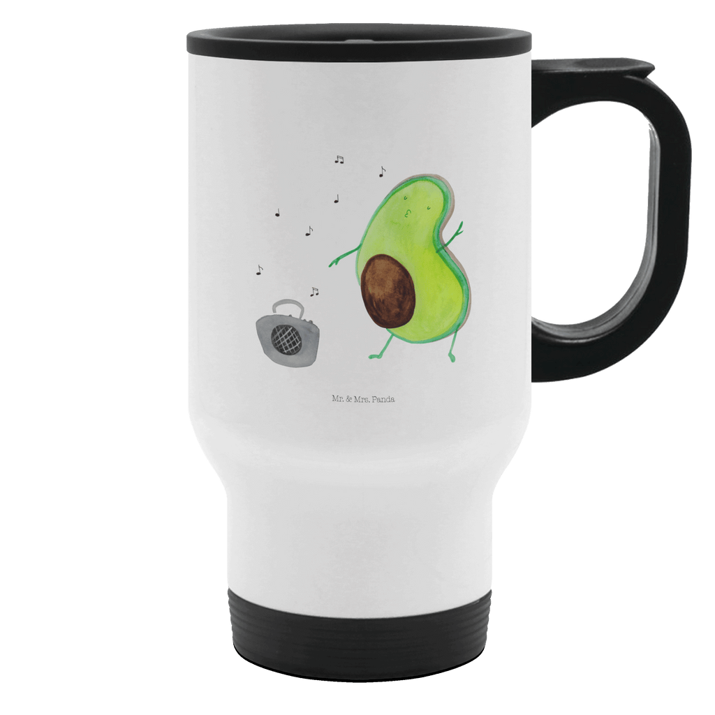 Thermobecher Avocado tanzt Thermobecher, To Go Becher, Thermotasse, Kaffeebecher, Isolierbecher, Thermobecher To Go, Warmhaltetasse, Edelstahlbecher, Reisebecher, Tasse mit Deckel, Thermobecher für 400 ml, Kaffeetasse zum Mitnehmen, Tasse zum Mitnehmen, Spülmaschinenfest, Avocado, Veggie, Vegan, Gesund