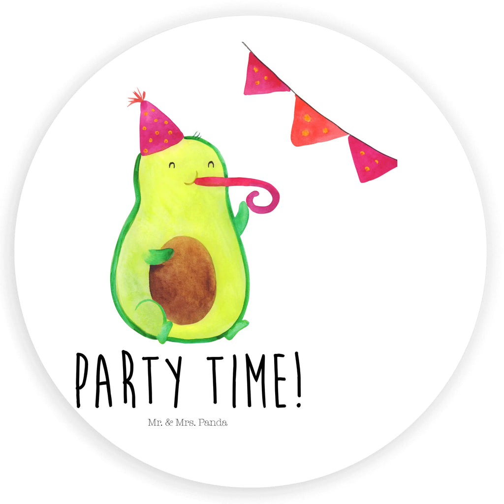 Rund Aufkleber Avocado Party Time Sticker, Aufkleber, Etikett, Kinder, rund, Avocado, Veggie, Vegan, Gesund